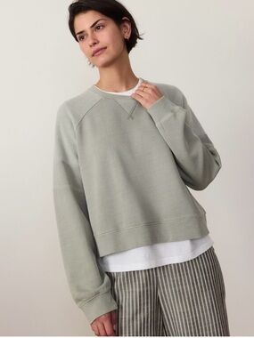 Light Sage Marine Layer Cloud 9 Cropped Sweatshirt